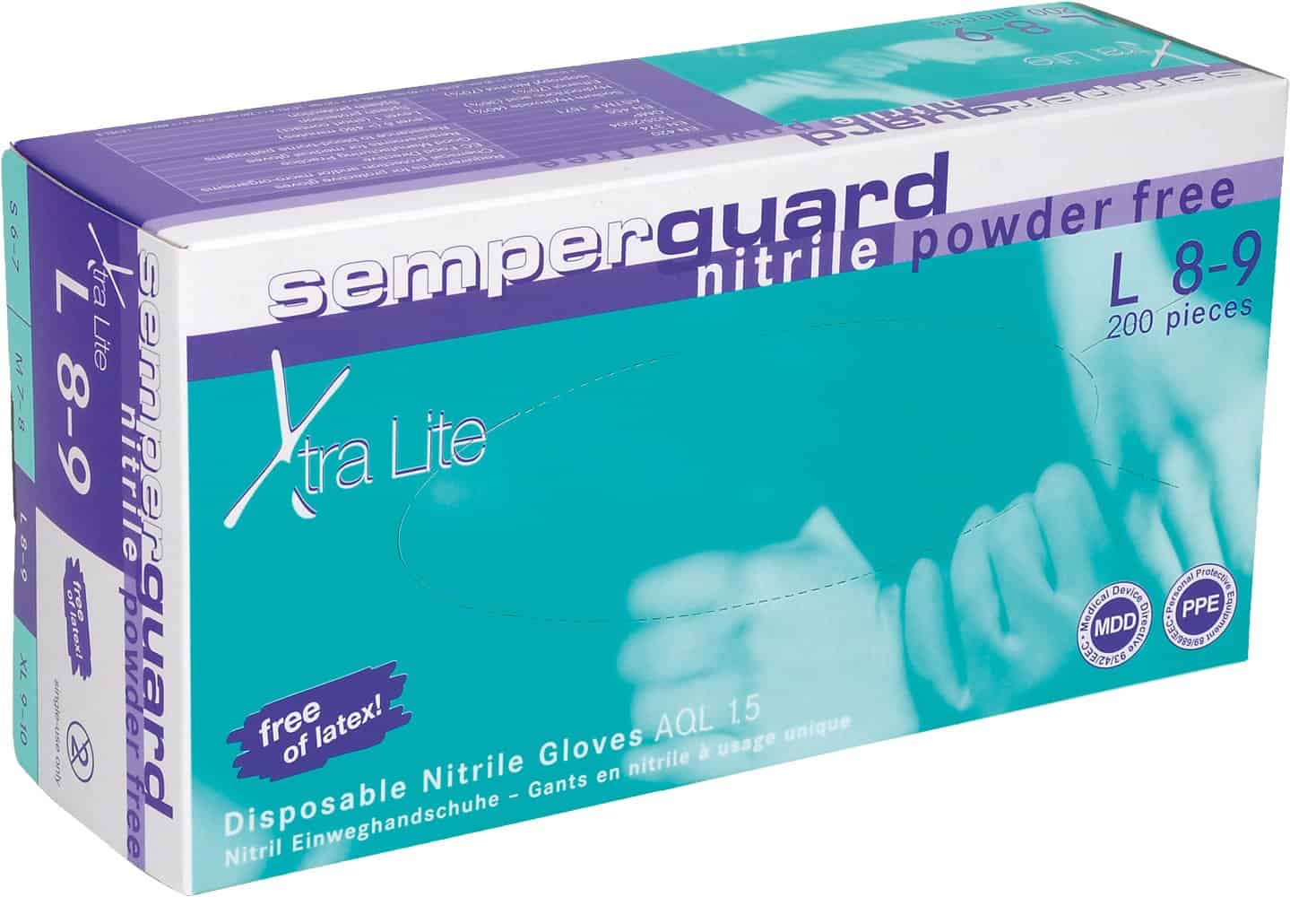 Jednorazové rukavice SEMPERGUARD® Xtra Lite - nepudrované