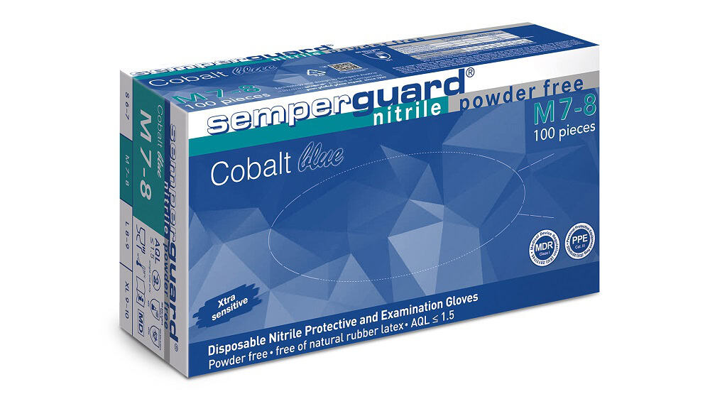 Jednorazové rukavice SEMPERGUARD® Cobalt - nepudrované
