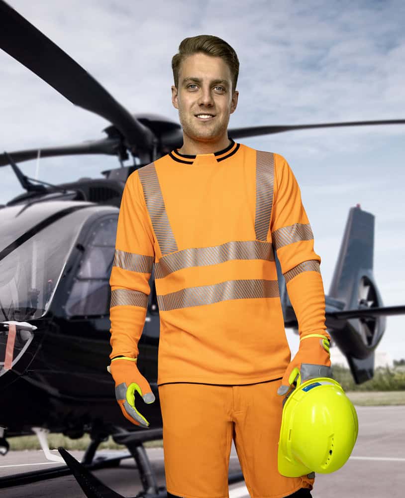 Tričko s dlhým rukávom ARDON®IGNAL Hi-Vis oranžové