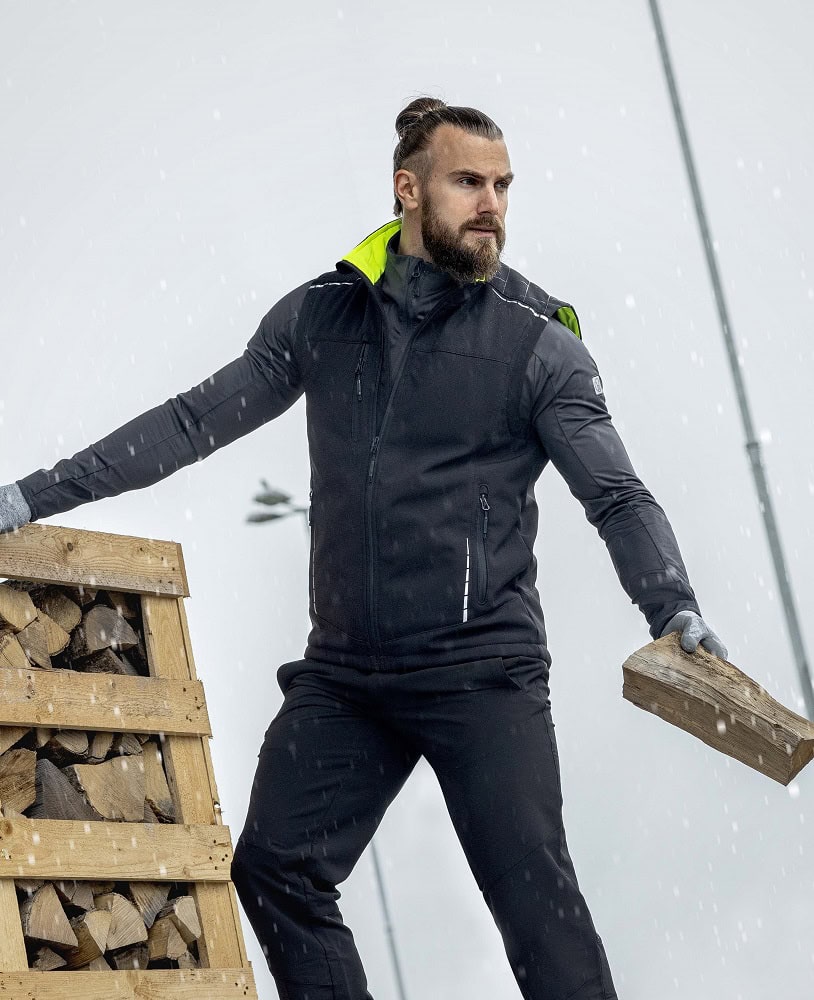 Zimná softshell vesta ARDON®VIION, čierno-žltá